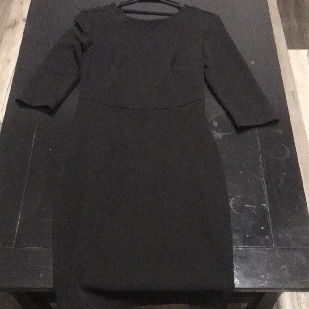 Women's Black Long-Sleeve Sheath Dress